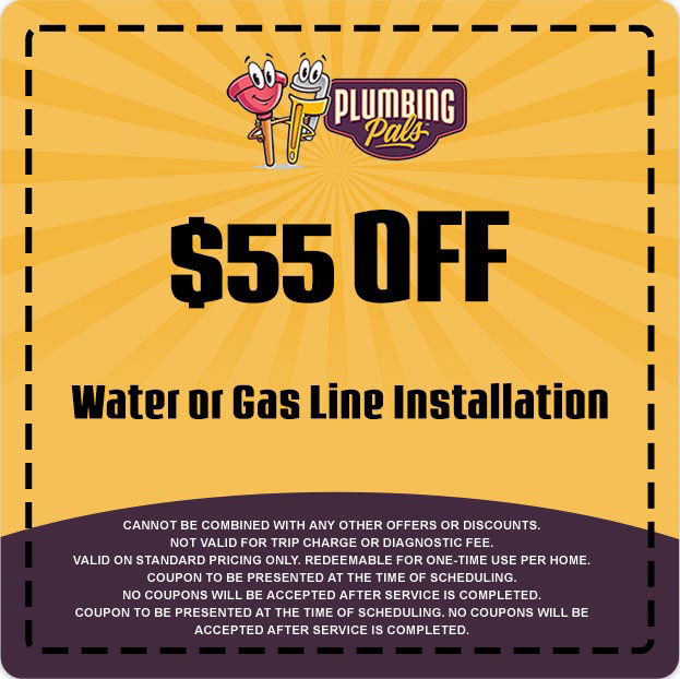 Discount for Water or Gas Line Installation